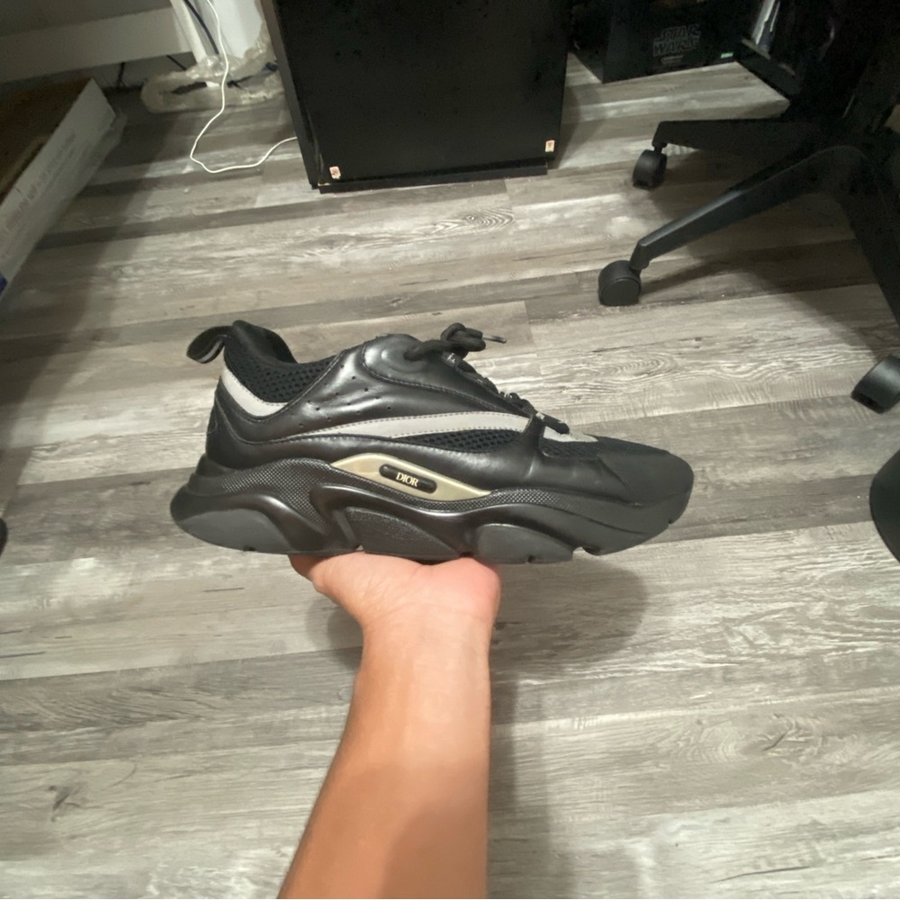 Dior Black and Silver Men's Sneakers